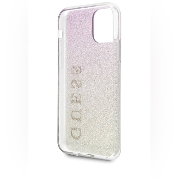 GUESS💫 Gold Pink Glitter Gradient Case /Cover iPhone 11 Pro - Picture 3 of 12